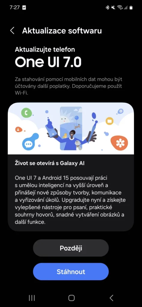 one ui 7 aktualizace