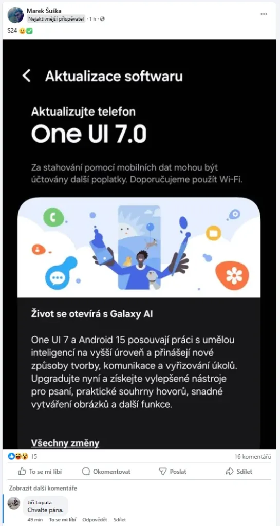 one ui 7 chvalte pana