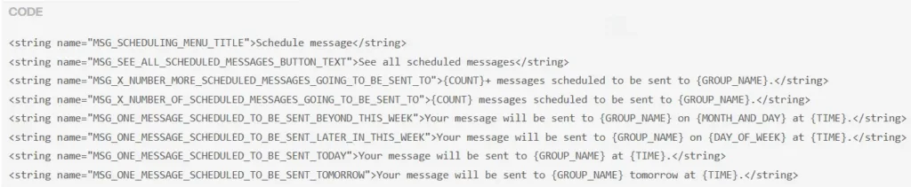 texty google chat naplanovane zpravy