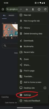 Přibližování textu v Google Chrome - Nastavení