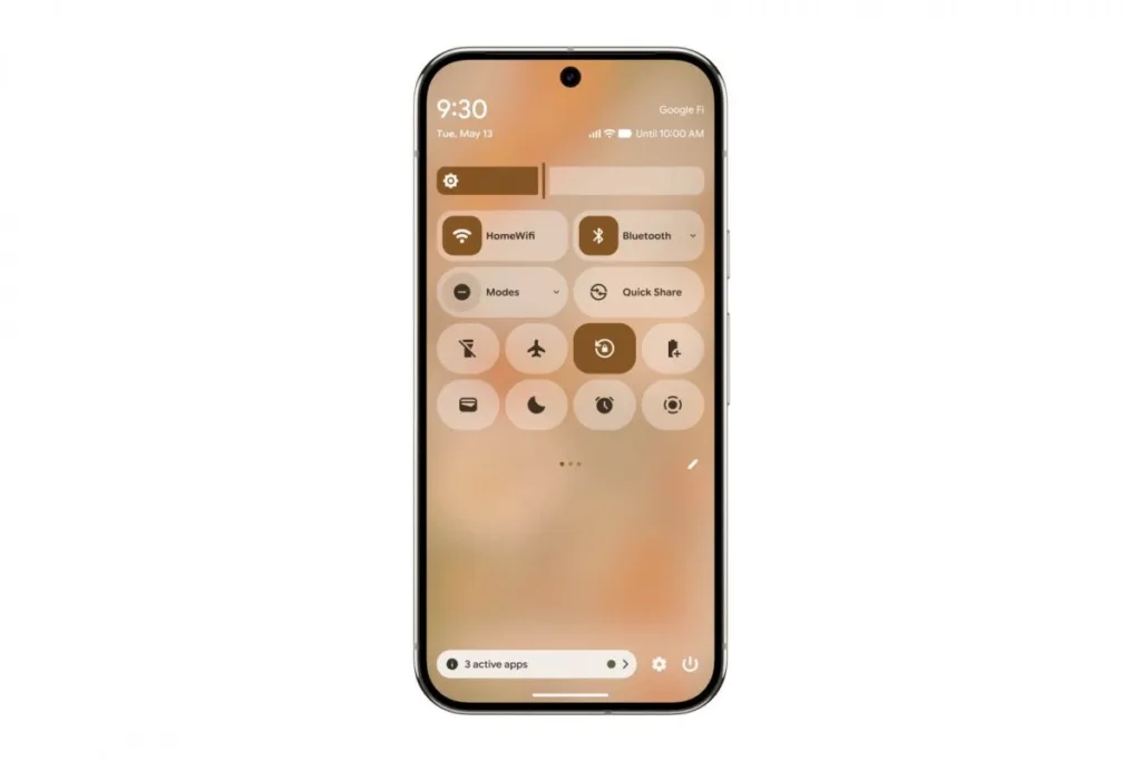 android 16 rychlé nastavení