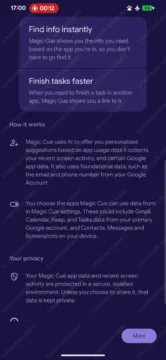 google pixel 10 magic cue popis nastaveni