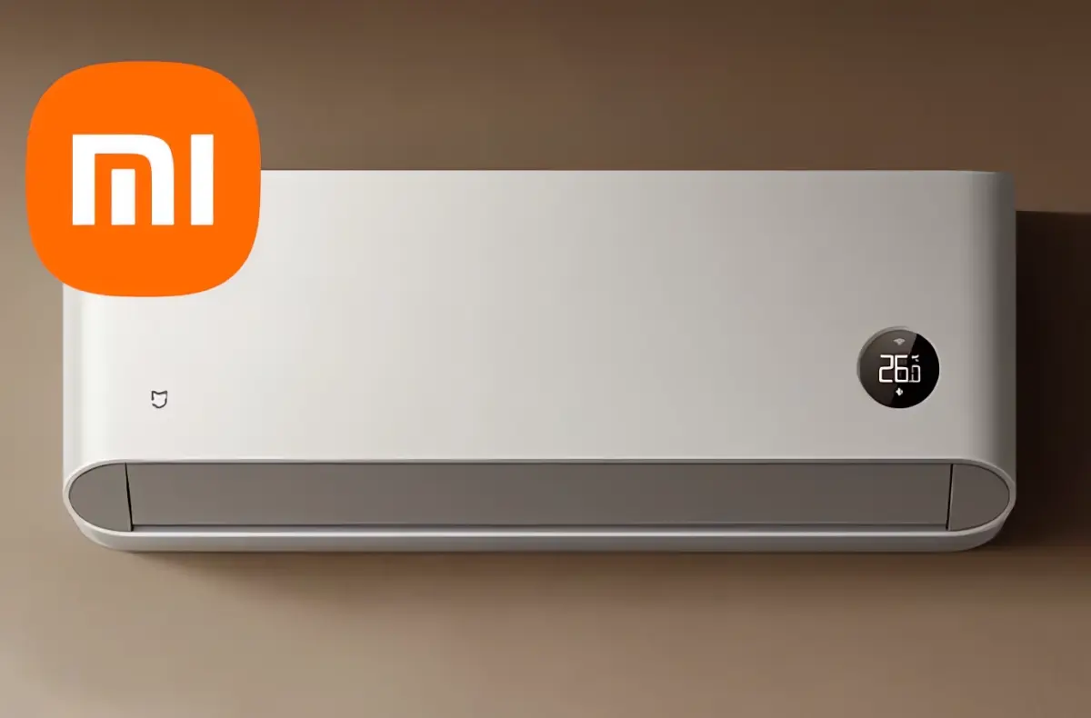 Xiaomi Mijia Air Conditioner Pro Eco na stene s logem