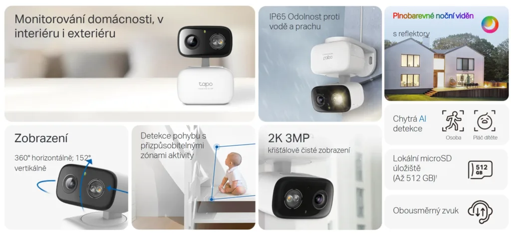 TP Link Tapo C216 souhrn specifikaci