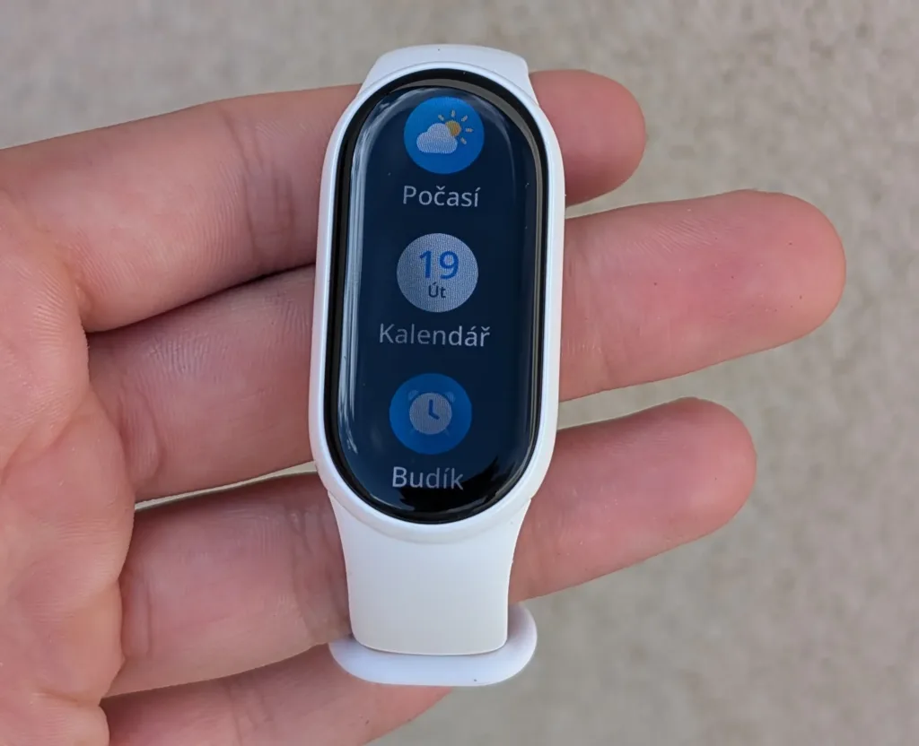 xiaomi smart band 10 displej menu