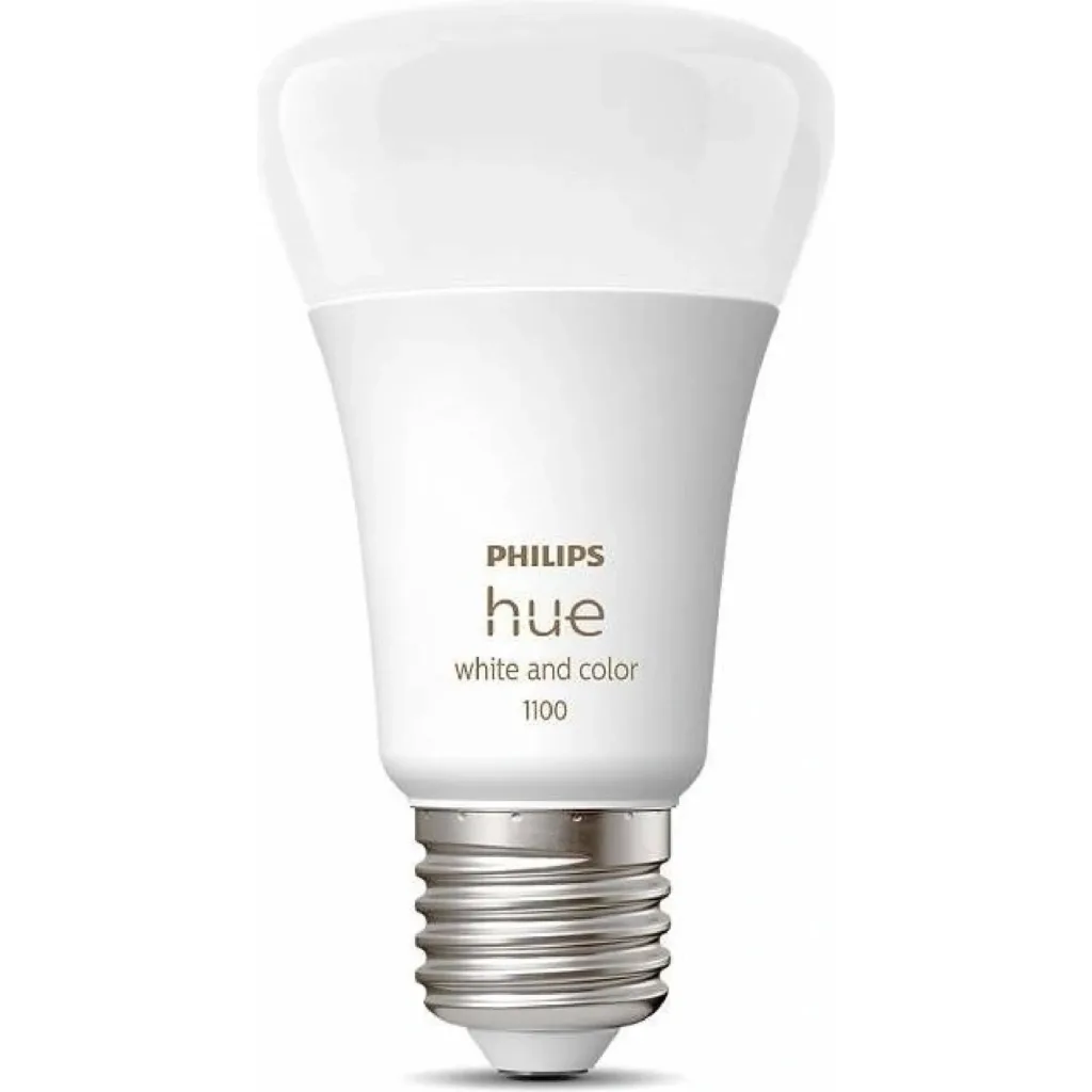 Philips Chytra zarovka Hue Bluetooth 9W E27 White and Color Ambiance render bila