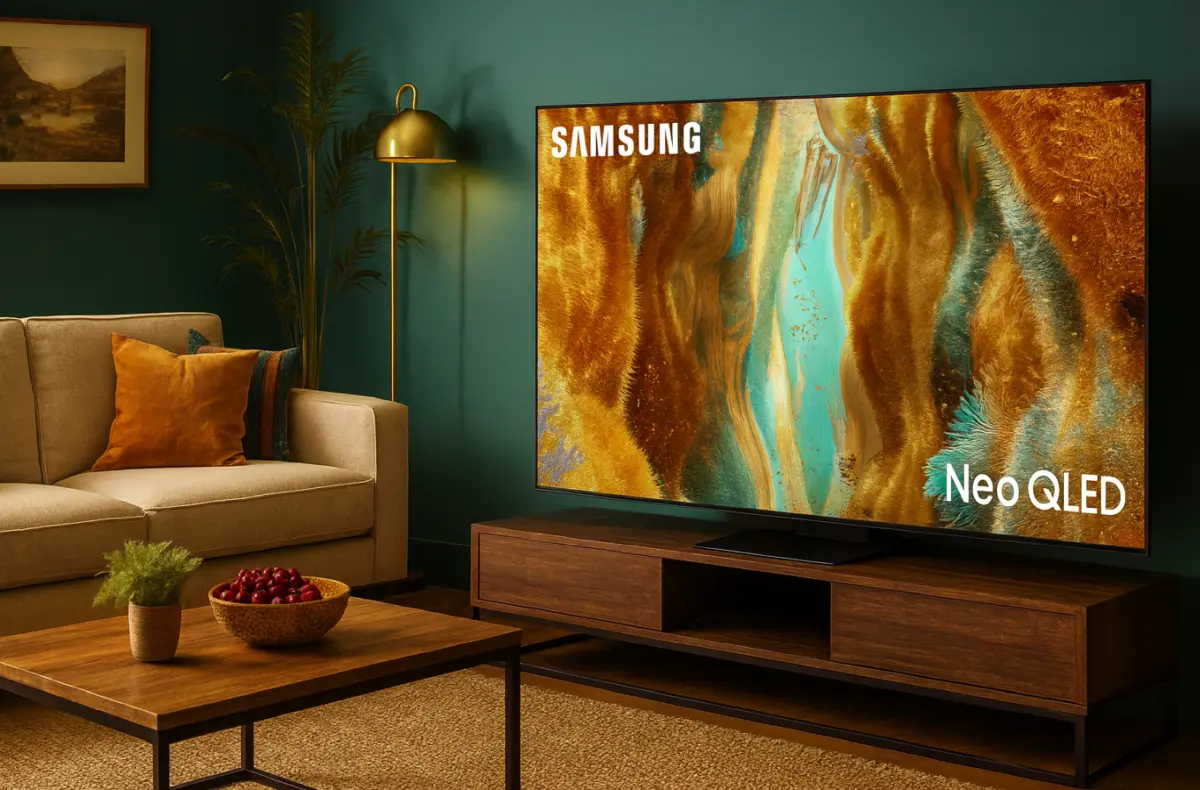Samsung QE85QN70F v domacnosti ilustrace