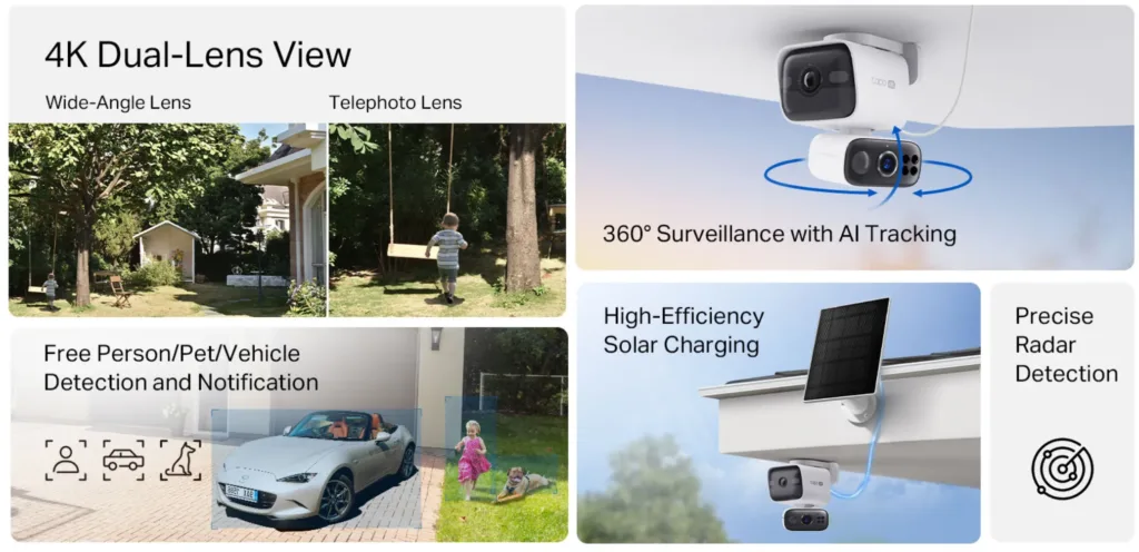 TP Link Tapo C675D KIT funkce souhrn