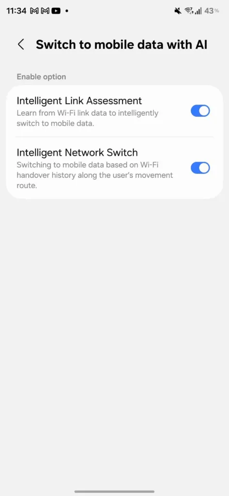 one ui 8.5 Intelligent Link Assessment unik