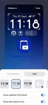 one ui 8.5 hodiny zamykaci obrazovka sammyguru