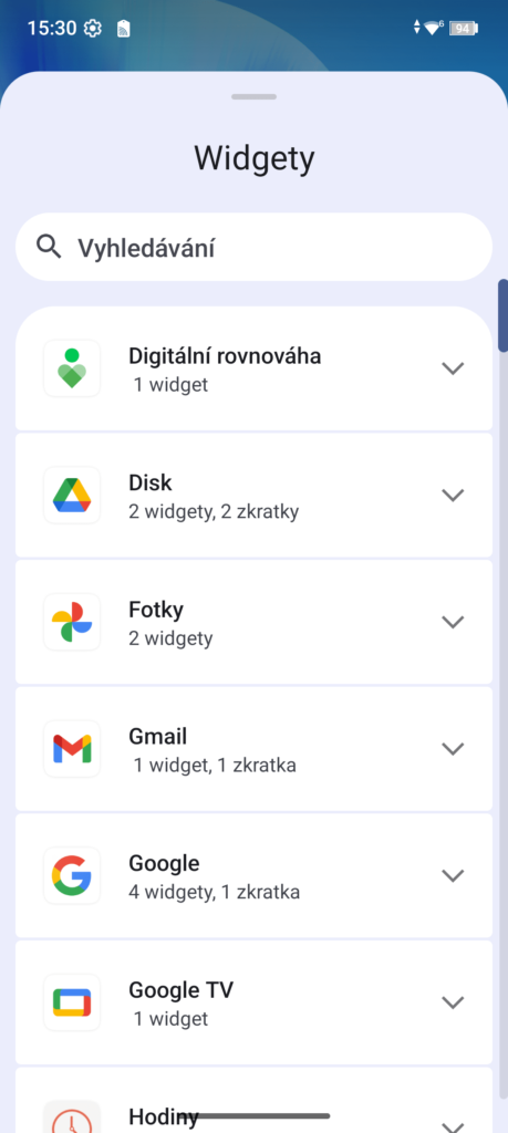 widgety