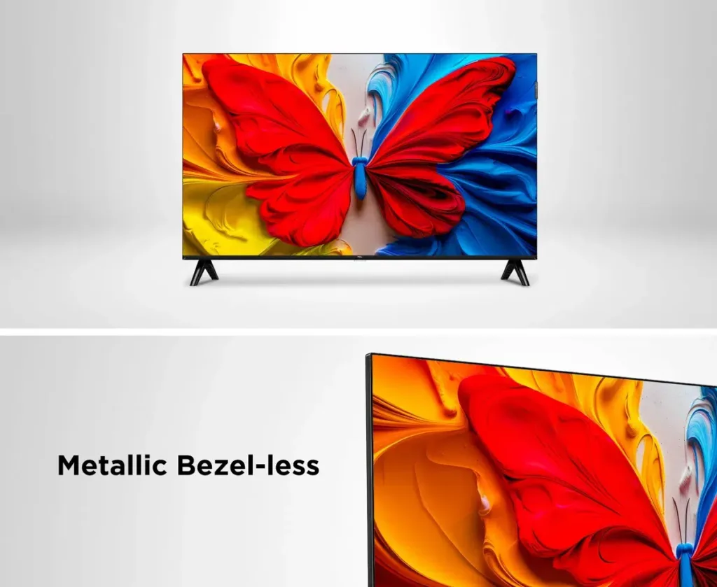 TCL 43S5K zepredu na sedem pozadi oficialni