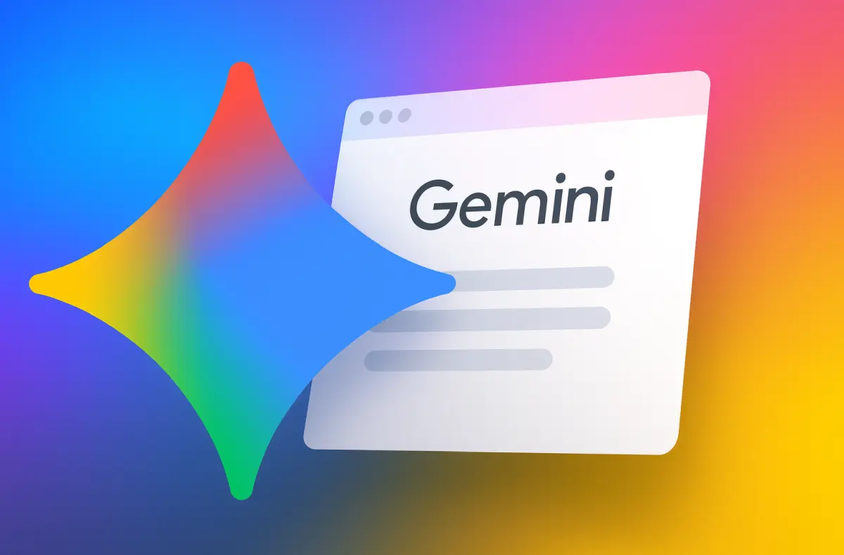 google gemini souhrn stranky ai ilustrace