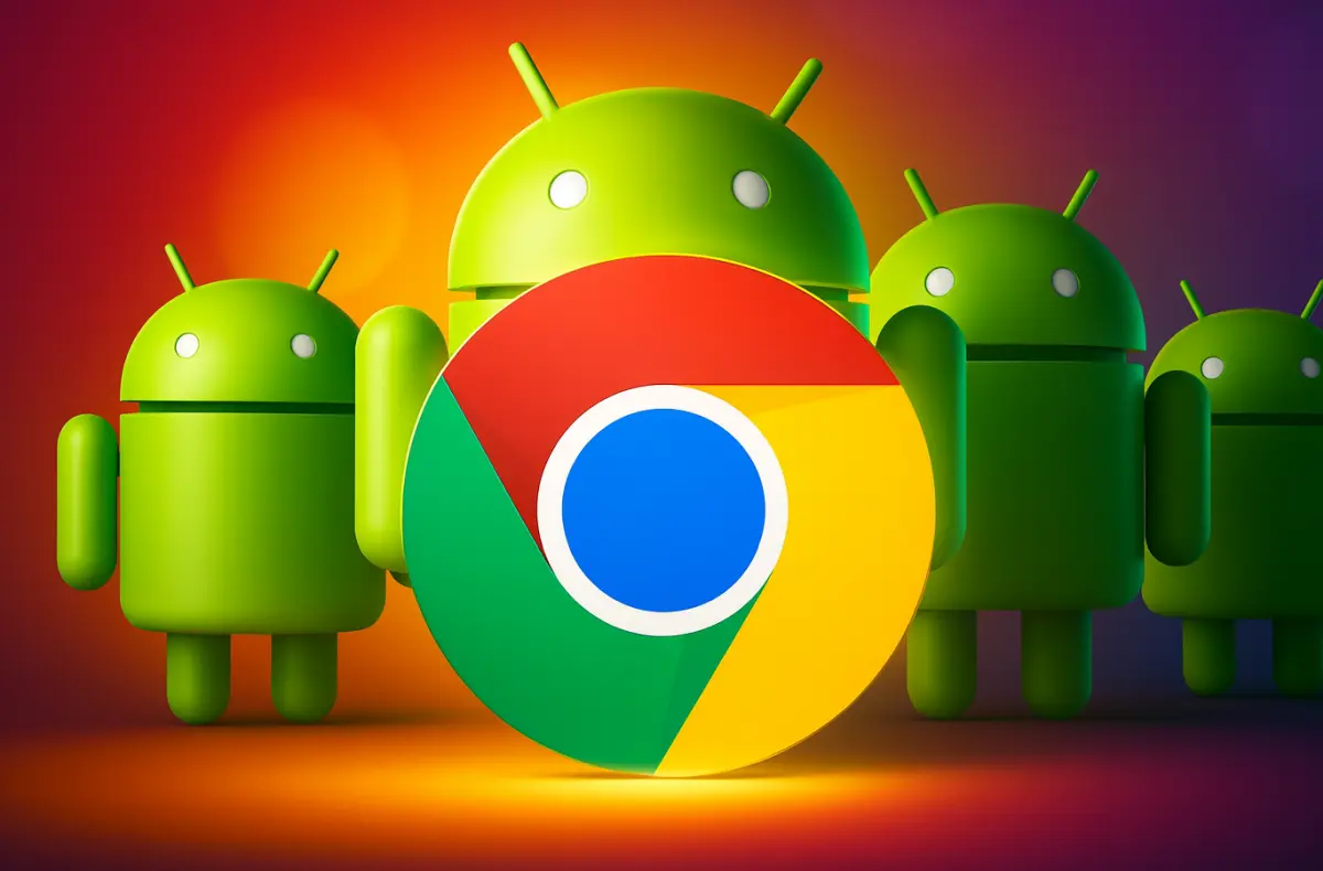 logo google chrome pred maskoty systemu android