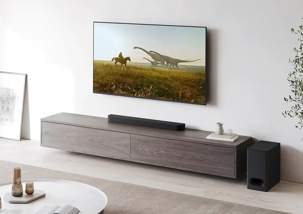Sony Bravia Theatre Bar 6 u televize v obyvaku