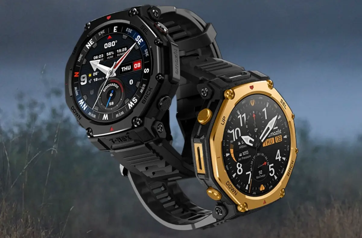 amazfit t rex 3 48mm cerna zlata v sobe