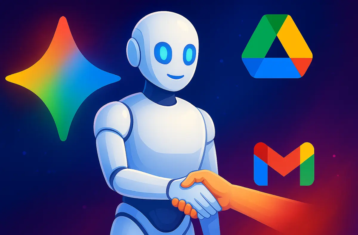 google gemini deep research integrace s gmailem a diskem