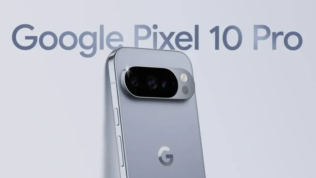 google pixel 10 pro zadni strana fotoaparaty modra