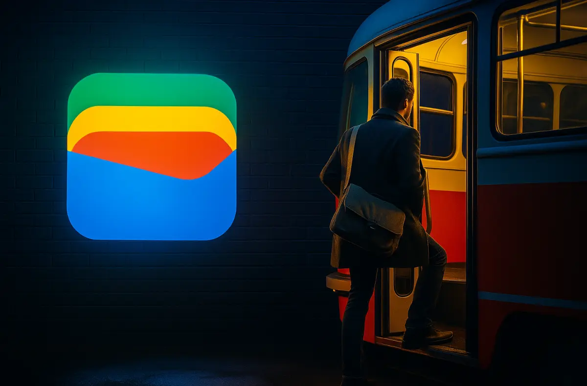 penezenka google muz nastupujici do tramvaje