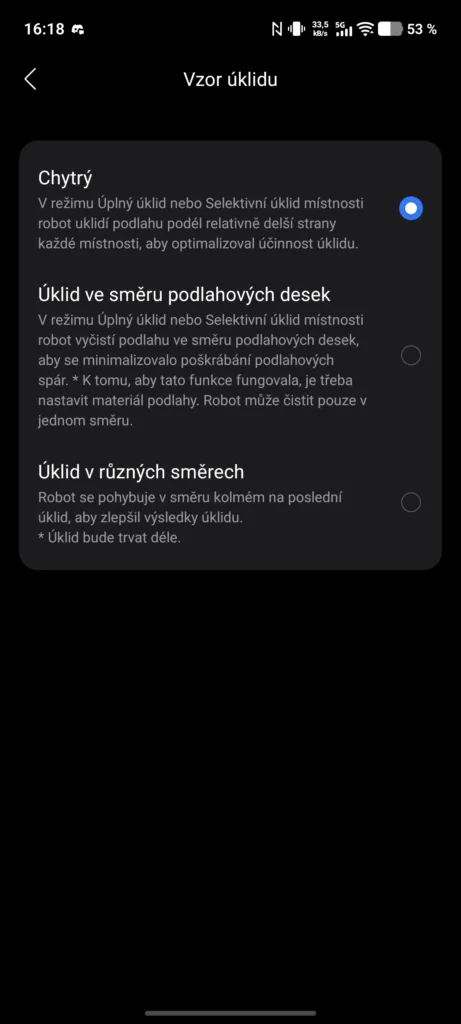Aplikace Roborock 18