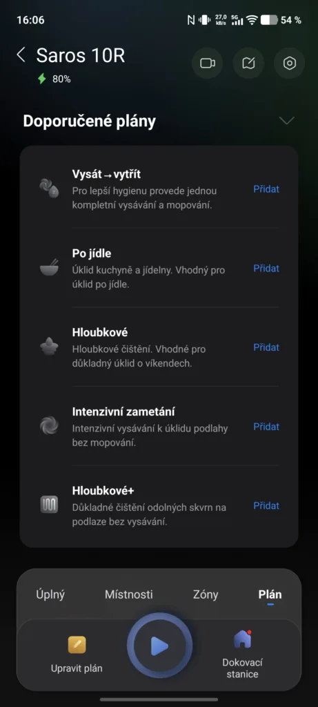 Aplikace Roborock 5