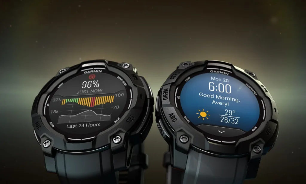 garmin instinct 3 amoled panel dva modely vedle sebe