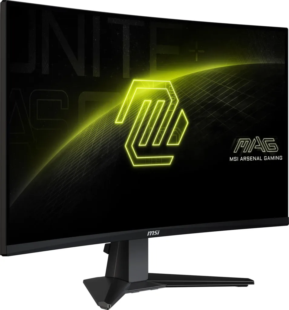 MSI MAG 27CQ6F render predni strana pohled z boku