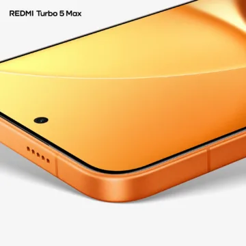 Redmi Turbo 5 Max oranzova displej a ramecky