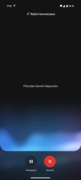 gemini live cestina ui