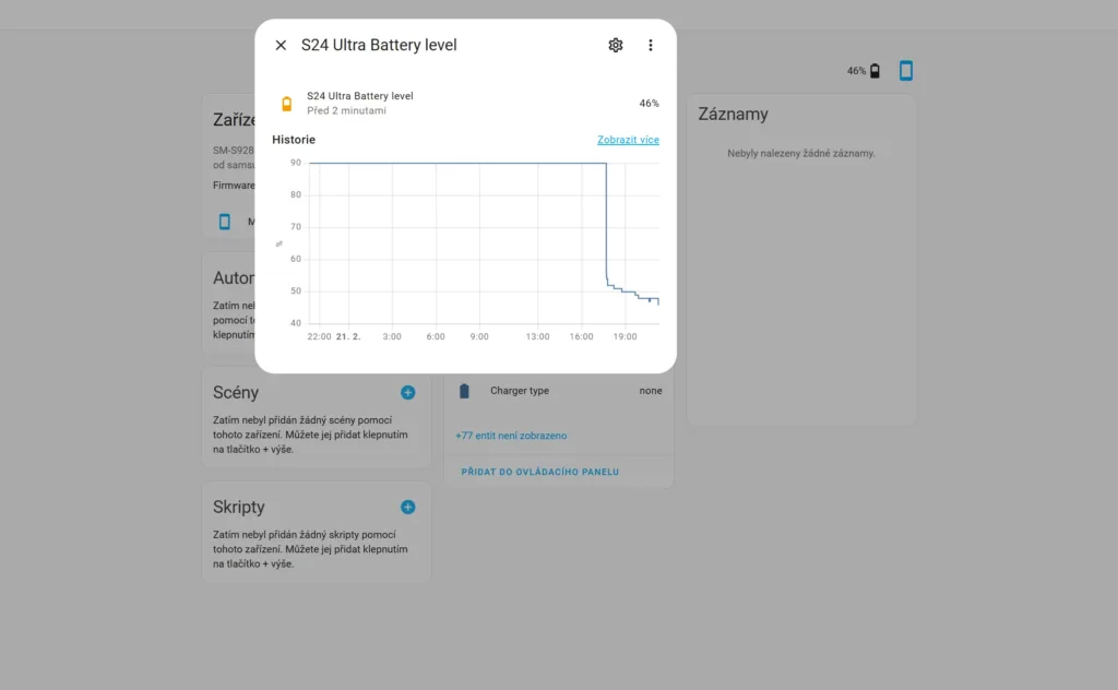 home assistant s24 bateery level