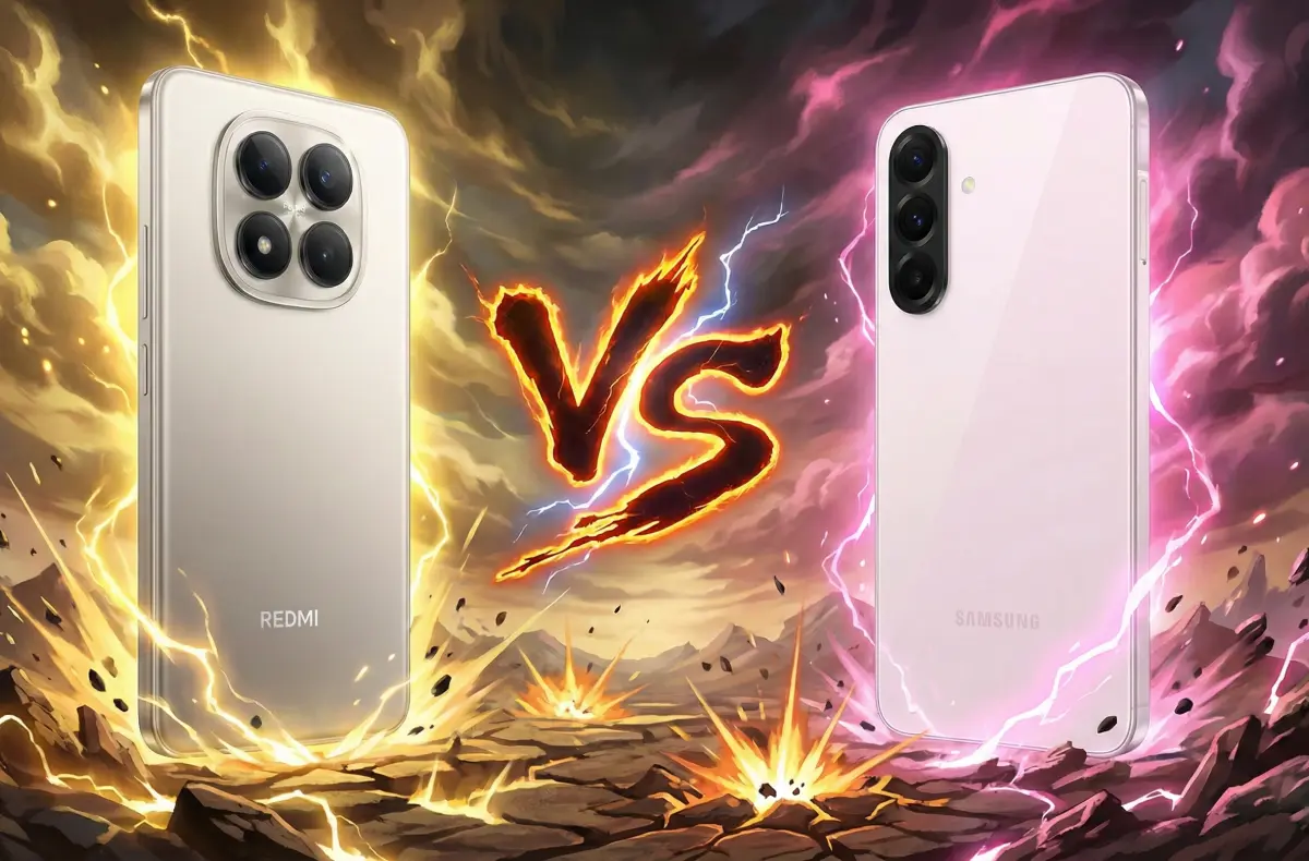 redmi note 15 pro 5g vs Galaxy a56 5g ai ilustrace