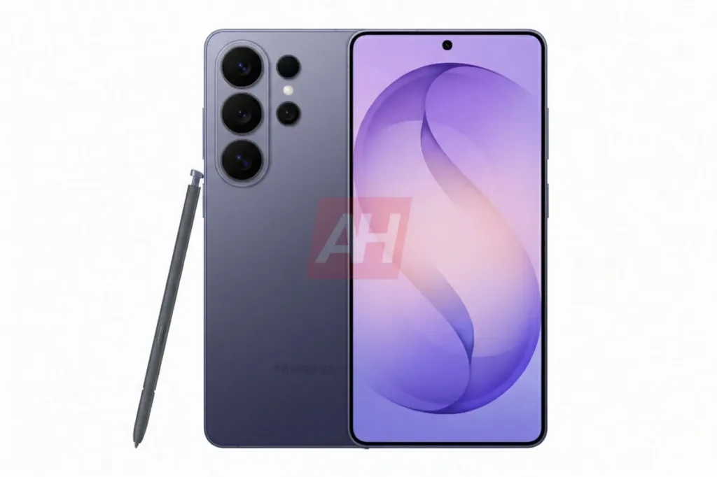 samsung galaxy s26 ultra fialova predni a zadni strana s pen