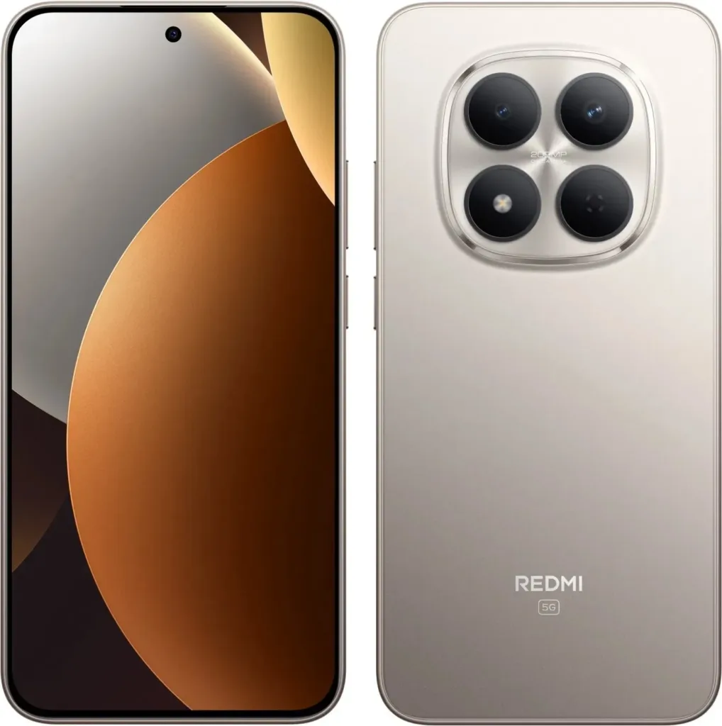 xiaomi redmi note 15 pro 5g titanova predni a zadni strana render