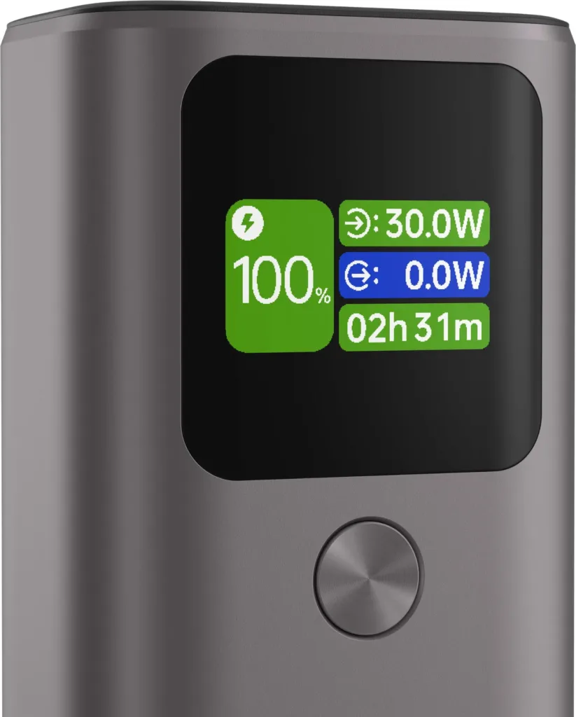 AlzaPower Vision 10000mAh Power Delivery 30W displej