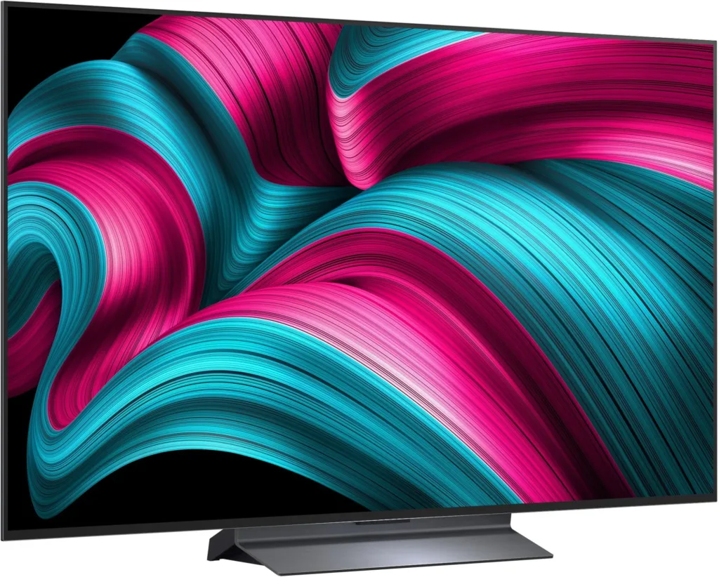 LG OLED55C54 render predni strana pohled z boku
