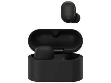 Sony WF 1000XM6 cerna krabicka a jedno sluchatko vytazene