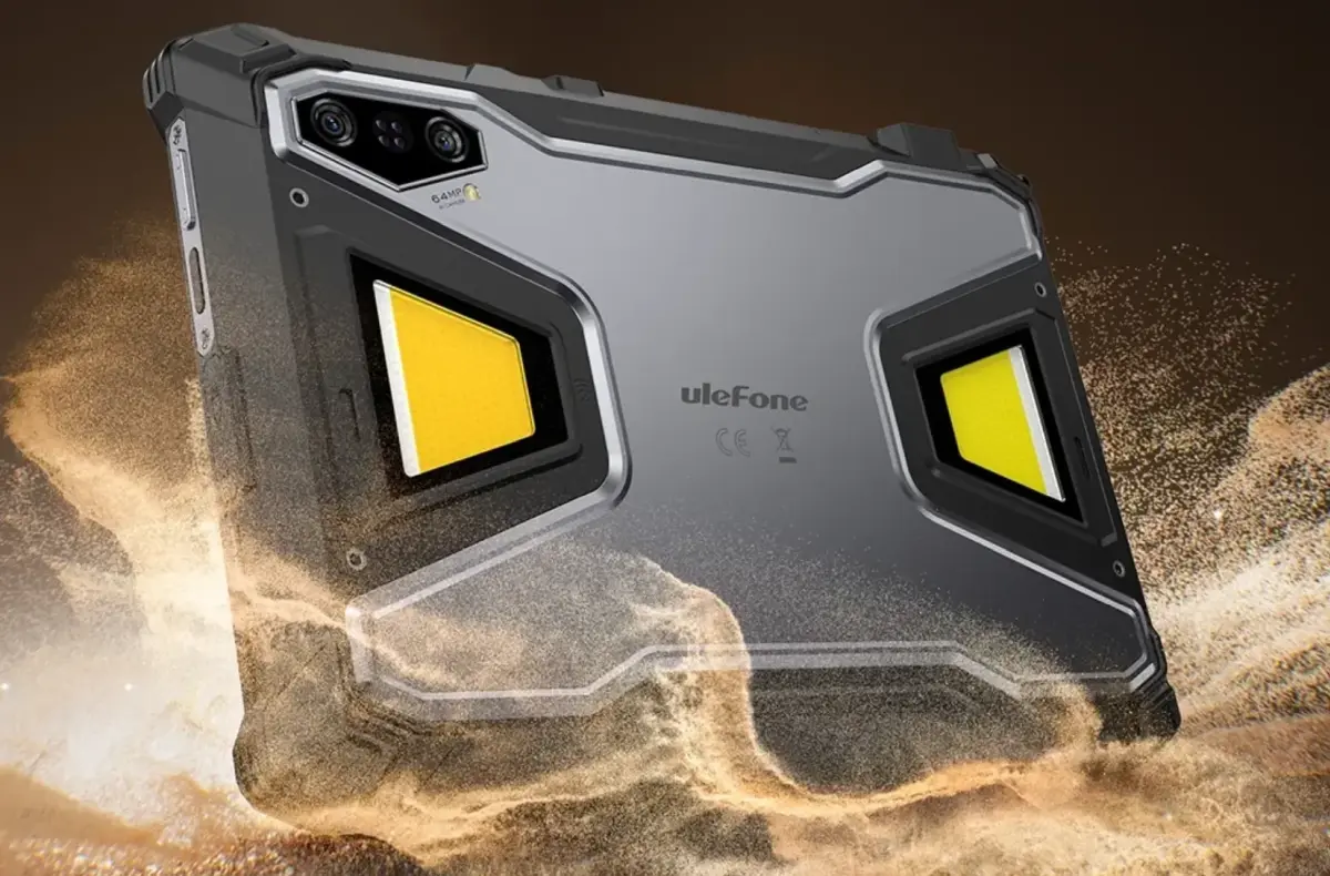 UleFone Armor Pad 5 Pro na pozadi s piskem