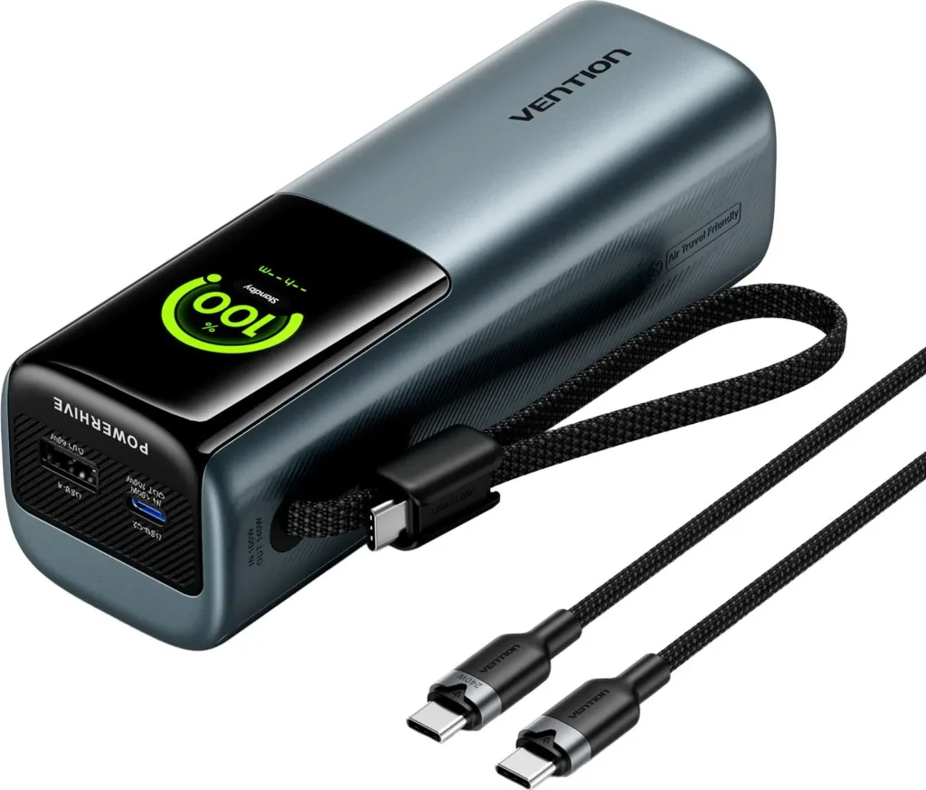 Vention 27000mAh Power Bank render s kabely