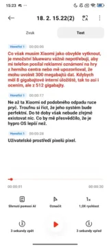 poco x7 pro zaznamnik prepis