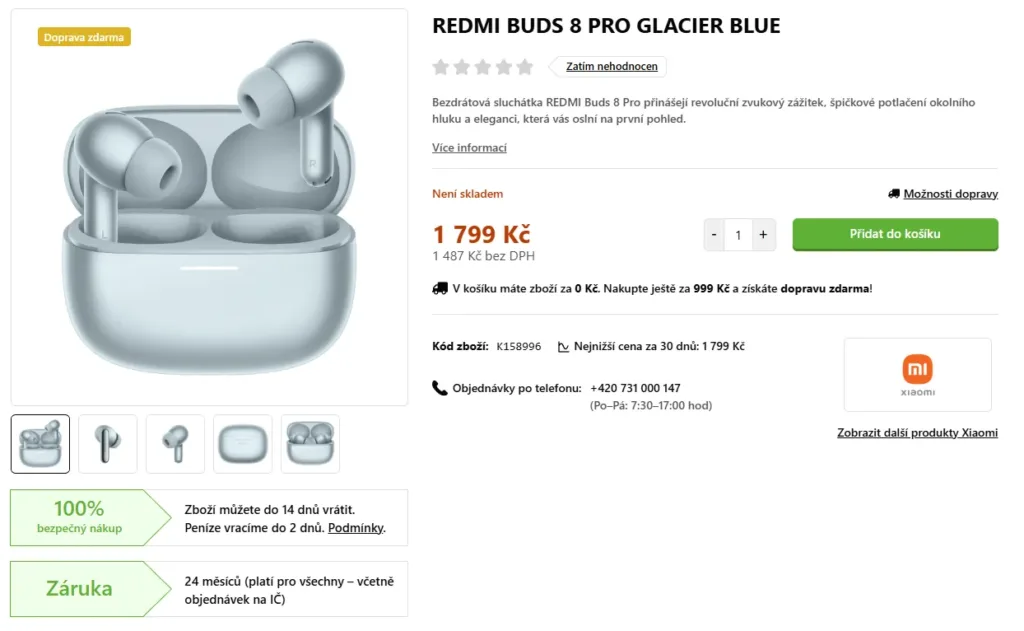 xiaomi redmi buds 8 pro cena unik