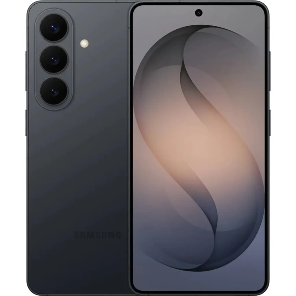 samsung galaxy s26 cerna render predni a zadni strana