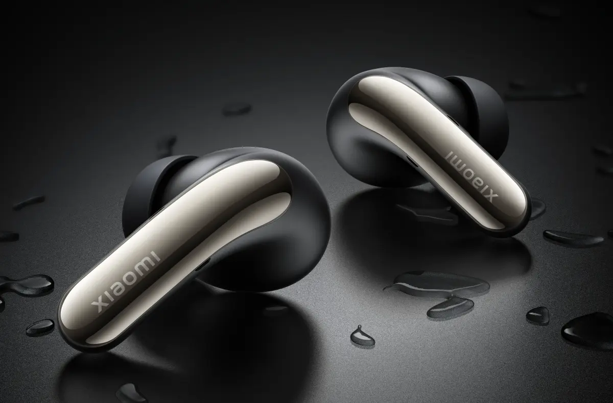 xiaomi buds 5 pro cerna sluchatka kapky