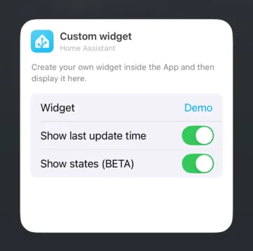 custom widget config