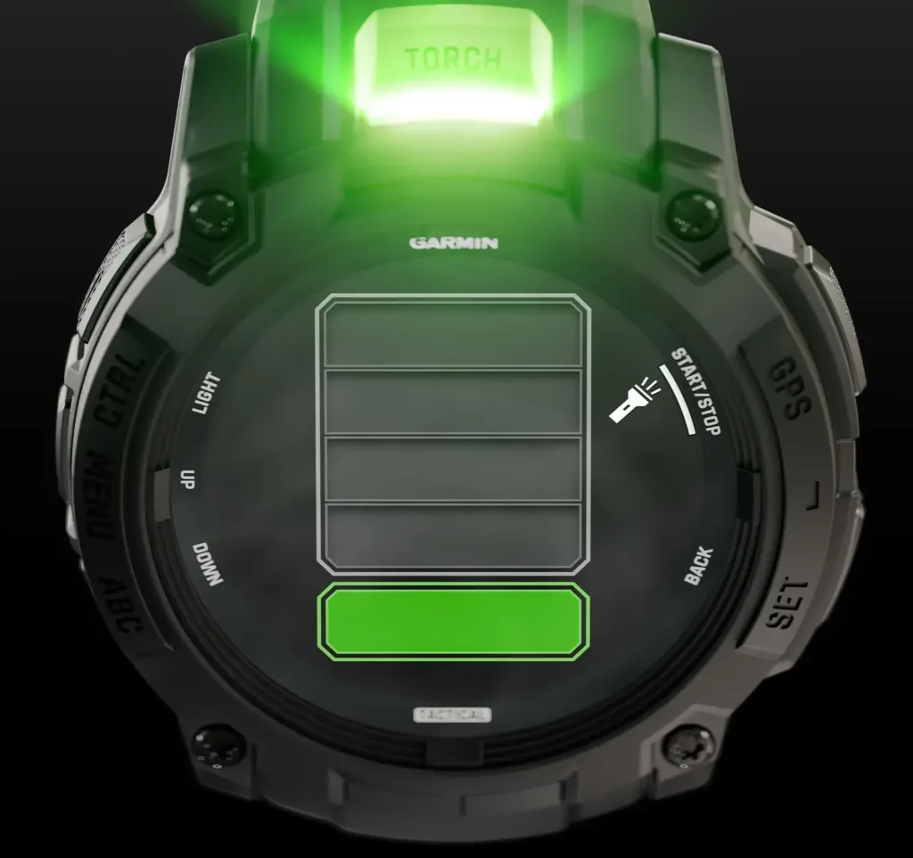 garmin instinct 3 tactical integrovana svitilna