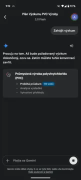 google gemini deep research appka proces
