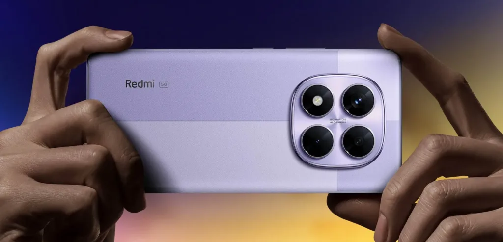 xiaomi redmi note 14 pro 5g fialova v rukou fotografovani