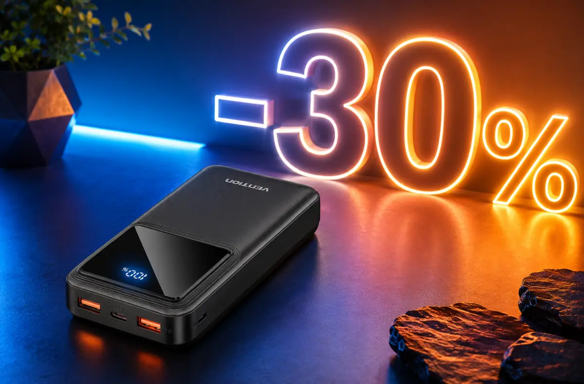 Vention 20000mAh 22.5W Portable Power Bank sleva 30 procent ai ilustrace