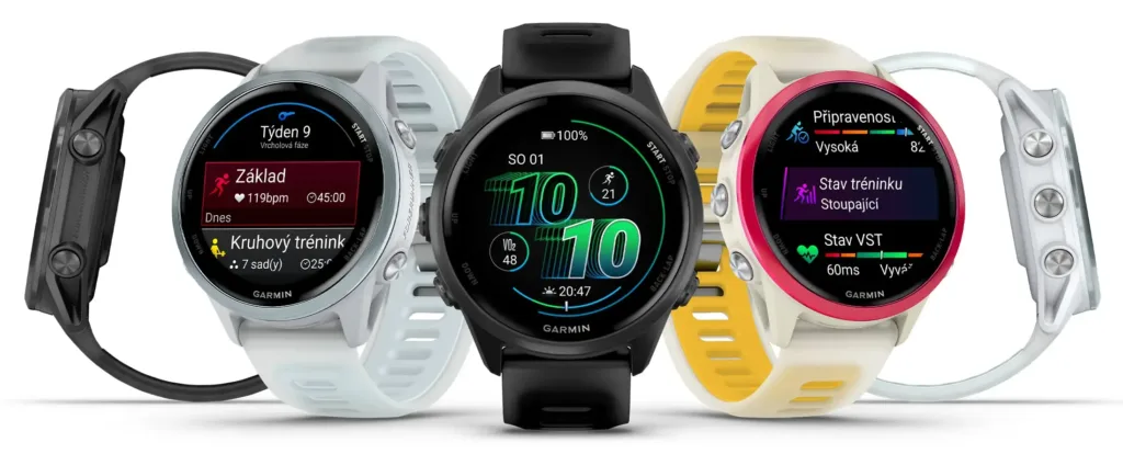 garmin forerunner 570 barenve varianty 5 modelu vedle sebe