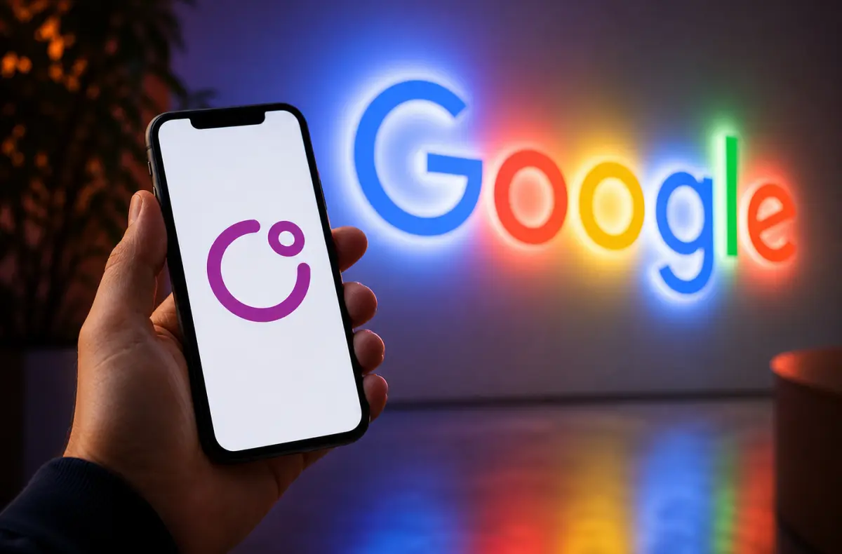 google cosmo aplikace s logem v pozadi