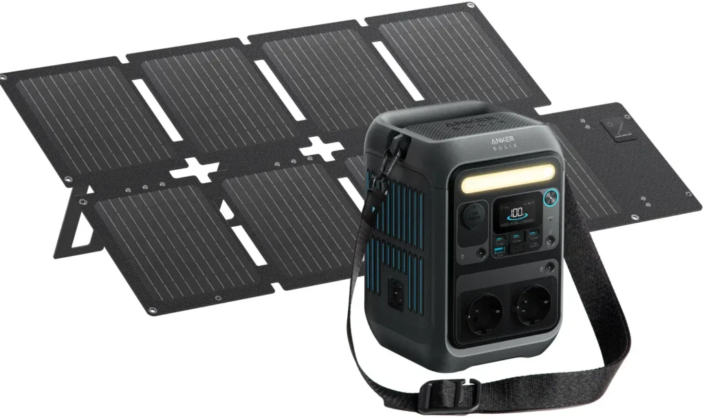 Anker SOLIX C300X a PS60 Portable Solar Panel render